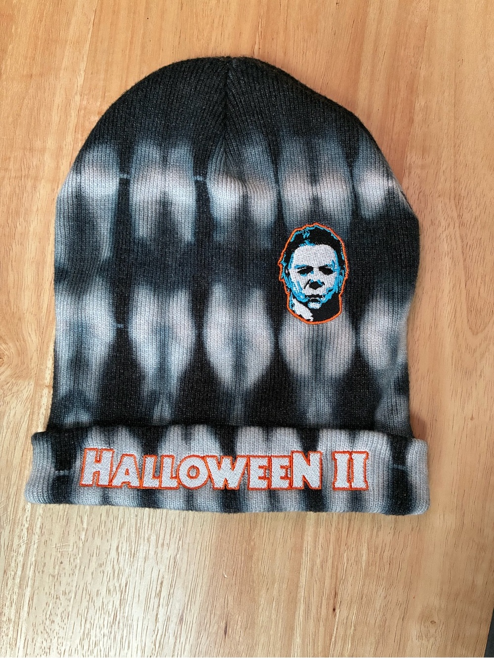 Halloween II Michael Myers Tie-Dye Knit Beanie Hat OSFM Horror Movie